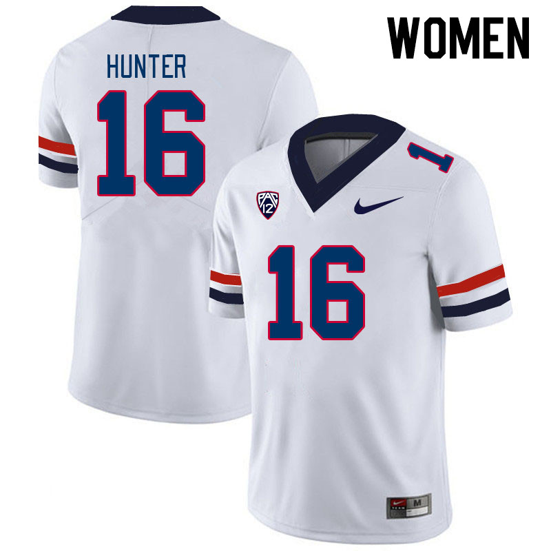 Women #16 Gavin Hunter Arizona Wildcats College Football Jerseys Stitched-White